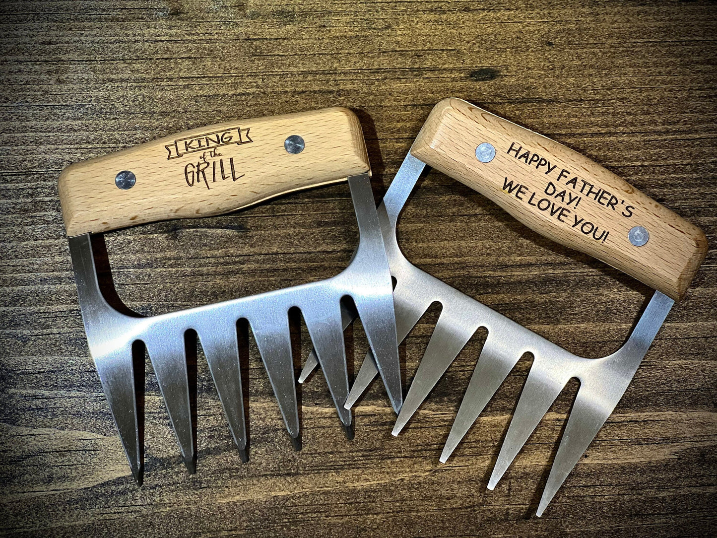 Custom Laser Engraved Meat Claw Shredders|Smoked Pork Forks|Smoked Meat Shredders|BBQ Meat Claw Shredders|Personalized Father's Day Gift|