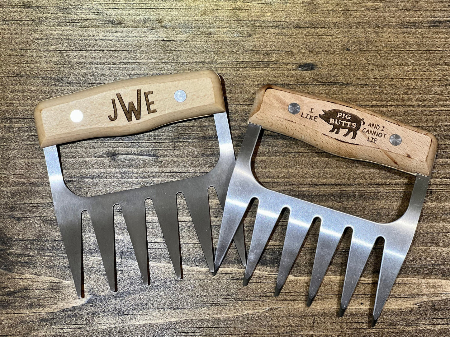 Custom Laser Engraved Meat Claw Shredders|Smoked Pork Forks|Smoked Meat Shredders|BBQ Meat Claw Shredders|Personalized Father's Day Gift|