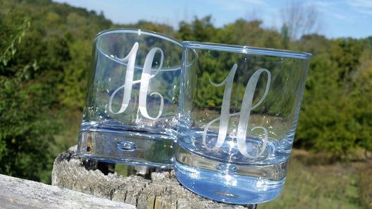 Personalized Custom Etched Whiskey Glass