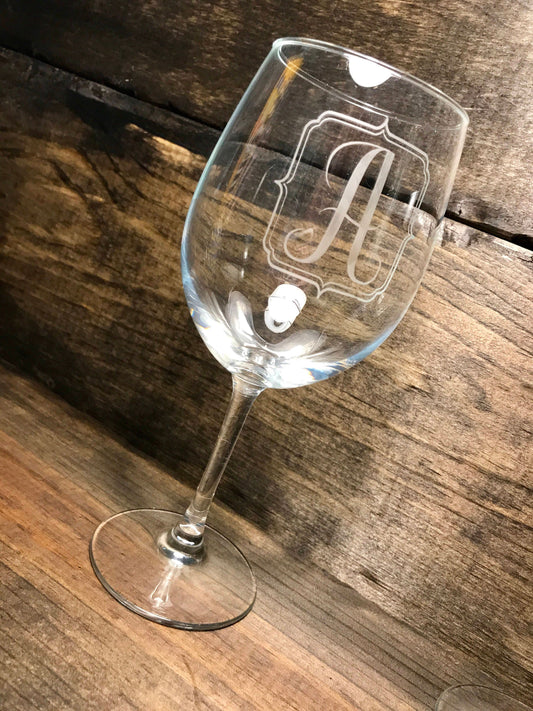 Personalized Custom Etched Wine Glass