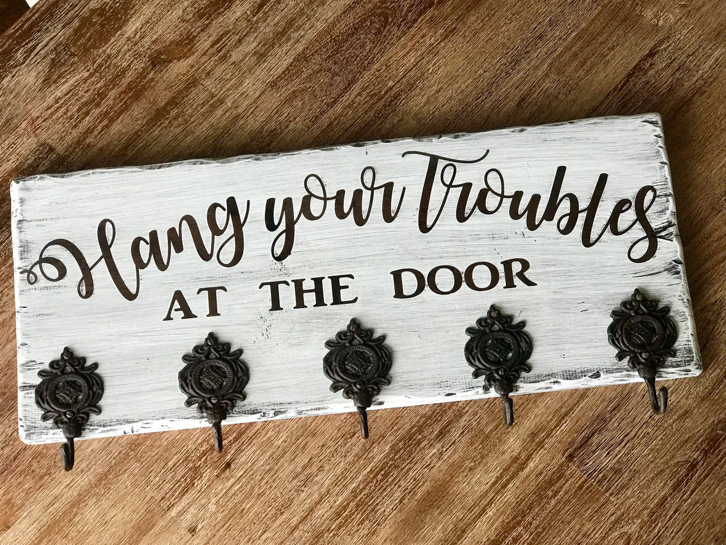 Personalized Family Coat Rack|Coat Hanger|Distressed Entry Way Sign|Wall Coat Rack|Barnwood Coat Rack|Name Coat Hanger