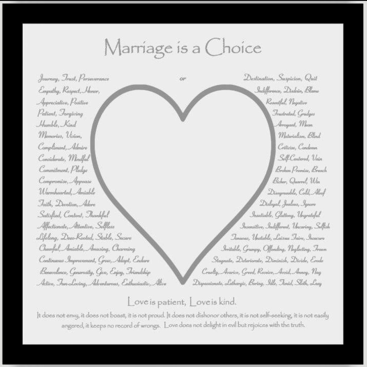 Custom Marriage Is A Choice Mirror 24x24