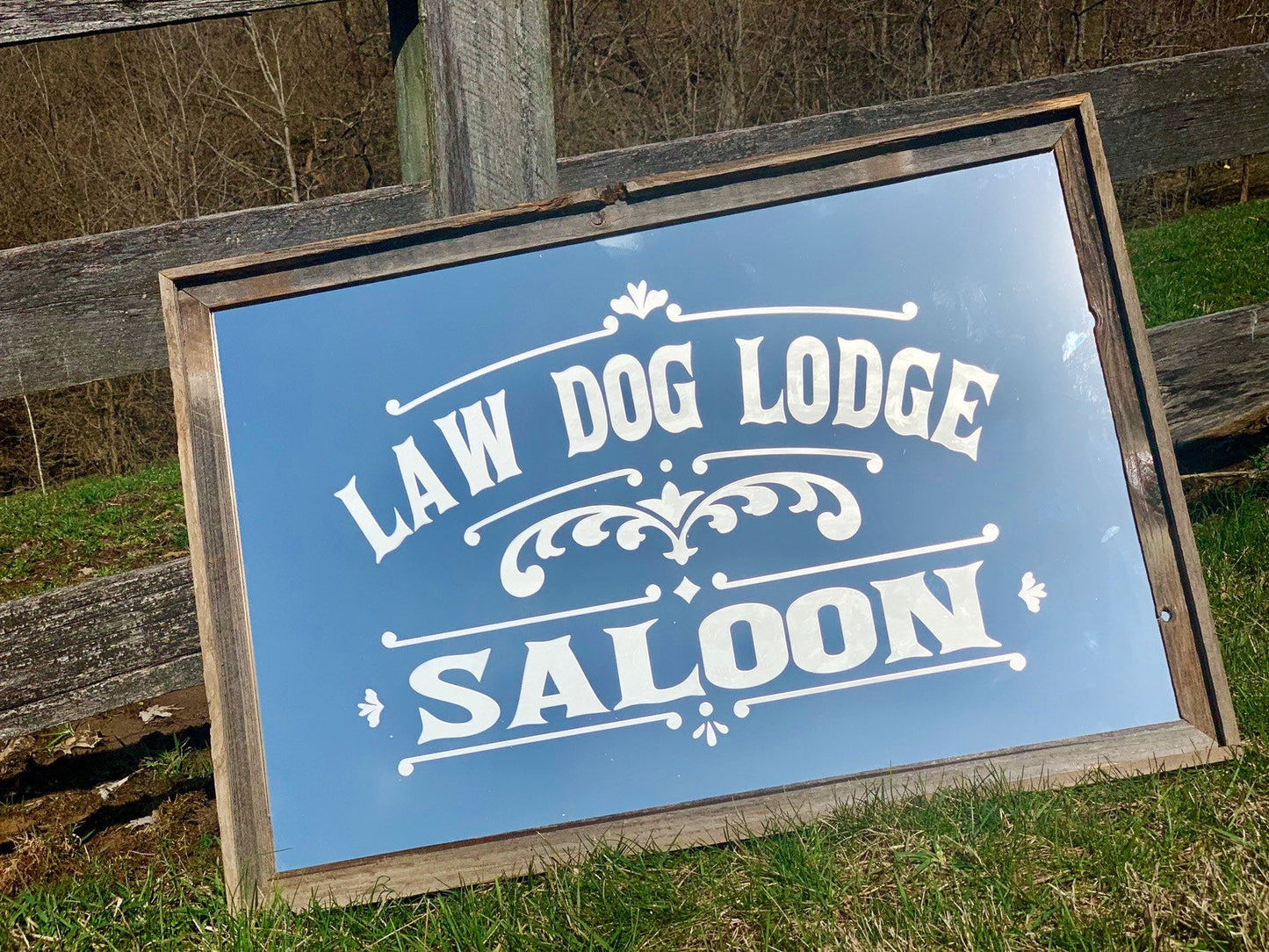 Custom Saloon Mirror Sign|Custom Bar Mirror|Personalized Saloon Sign|Saloon Decor|Old Saloon Sign|Old West Saloon Sign|Home Bar Mirror|24x36