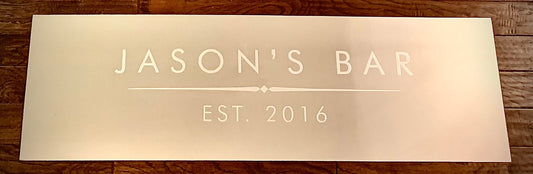 Personalized Modern Bar Mirror|frameless Large Mirror|Personalized Bar Mirror|Modern Decor|Custom Engraved Mirror|Bar Cabinet Mirror