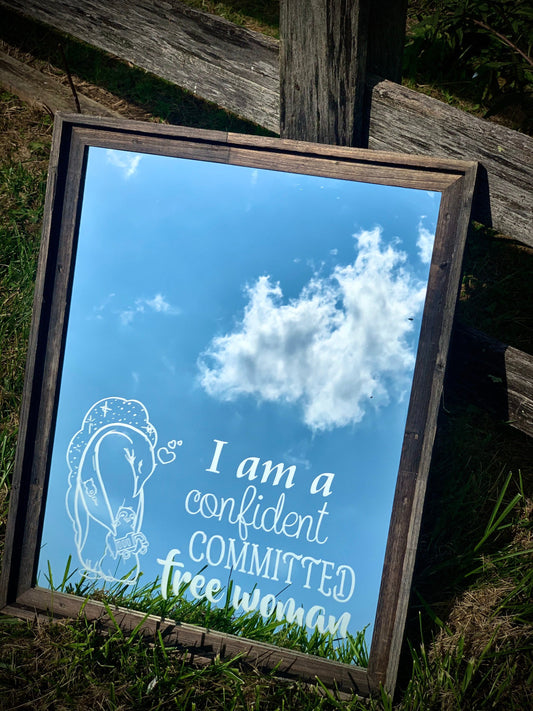 Personalized Bathroom Mirror, Large Bath Mirror, Personalized Barn wood Mirror, Engraved Mirror, Penguin Sign, Custom 18x24 Mirror barnwood