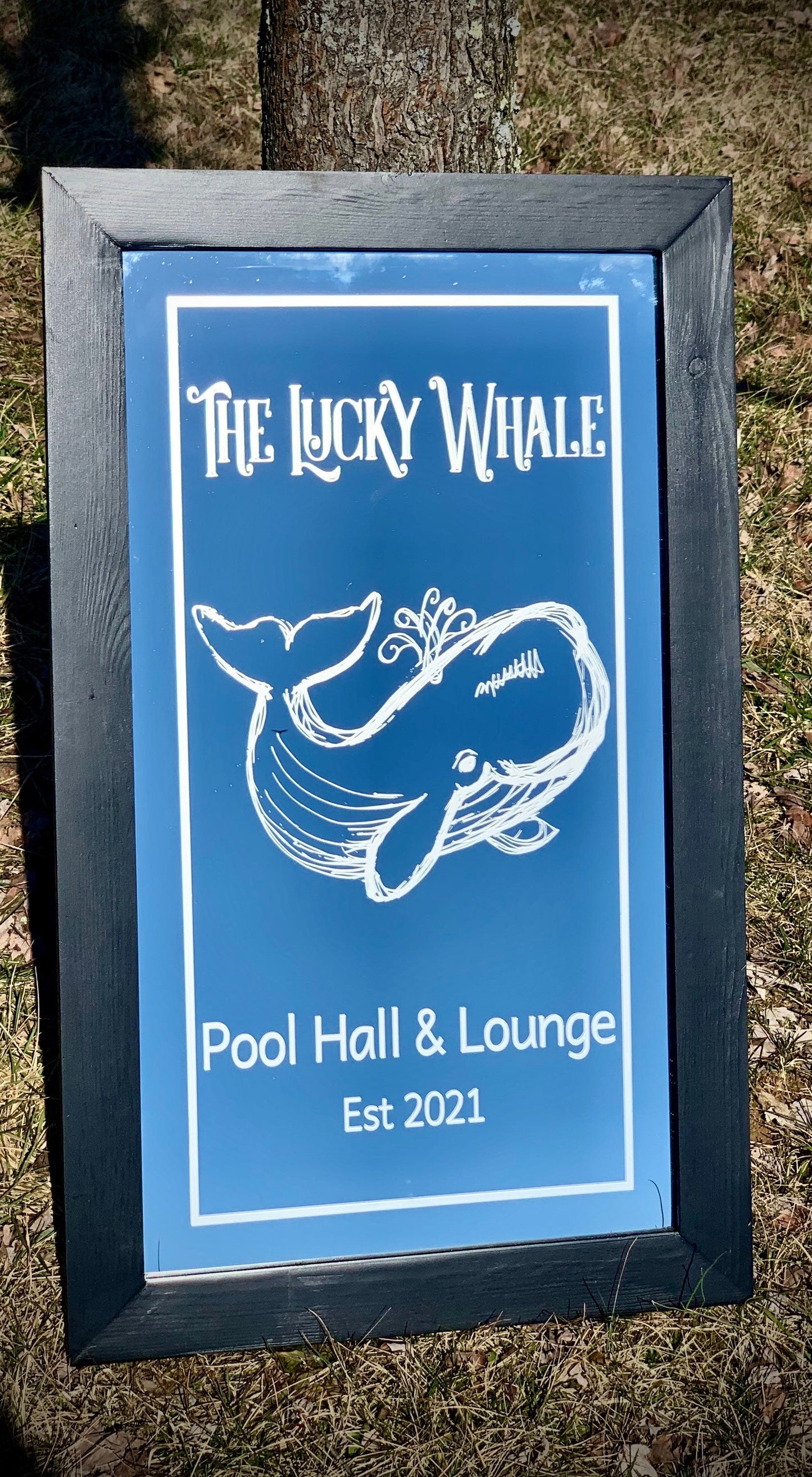 Personalized Whale Mirror|Large Bar Mirror|Personalized Animal Mirror|Engraved Mirror|Custom 18x30 Mirror|Ocean Sign|Whale Sign