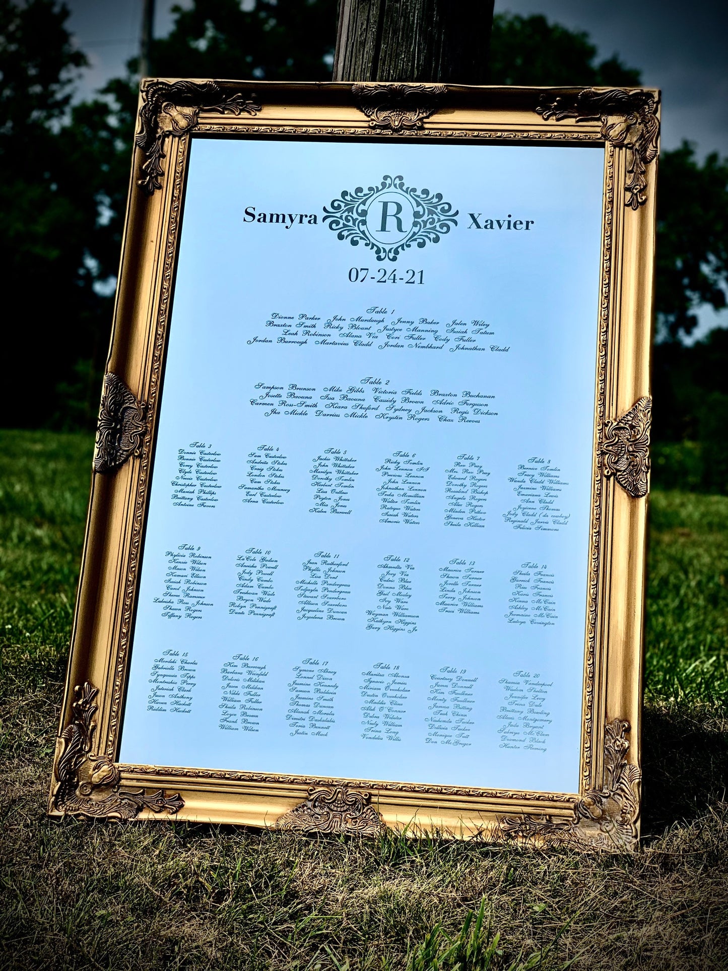 Wedding Seating Chart Mirror|Mirror Seating Chart|Custom Wedding Mirror|Seating Chart Mirror|Wedding Mirror|Hand Lettered Mirror|Monogram