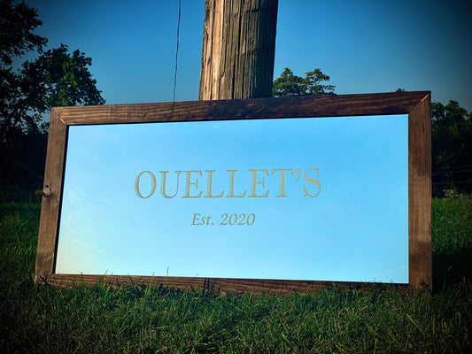 Custom Large Name Mirror|Large Wall Mirror|Personalized Entryway Mirror|Custom Engraved Mirror|Etched Bedroom Mirror|Wall Mirror Gift|2x4’