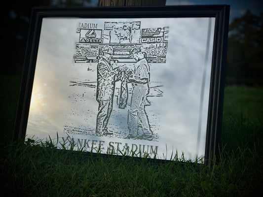 Personalized Engraved Photo Mirror|Black Frame Mirror|Large Mirror|Personalized Bar Sign|Engraved Mirror|Custom 18x24 Mirror|Engraved Photo