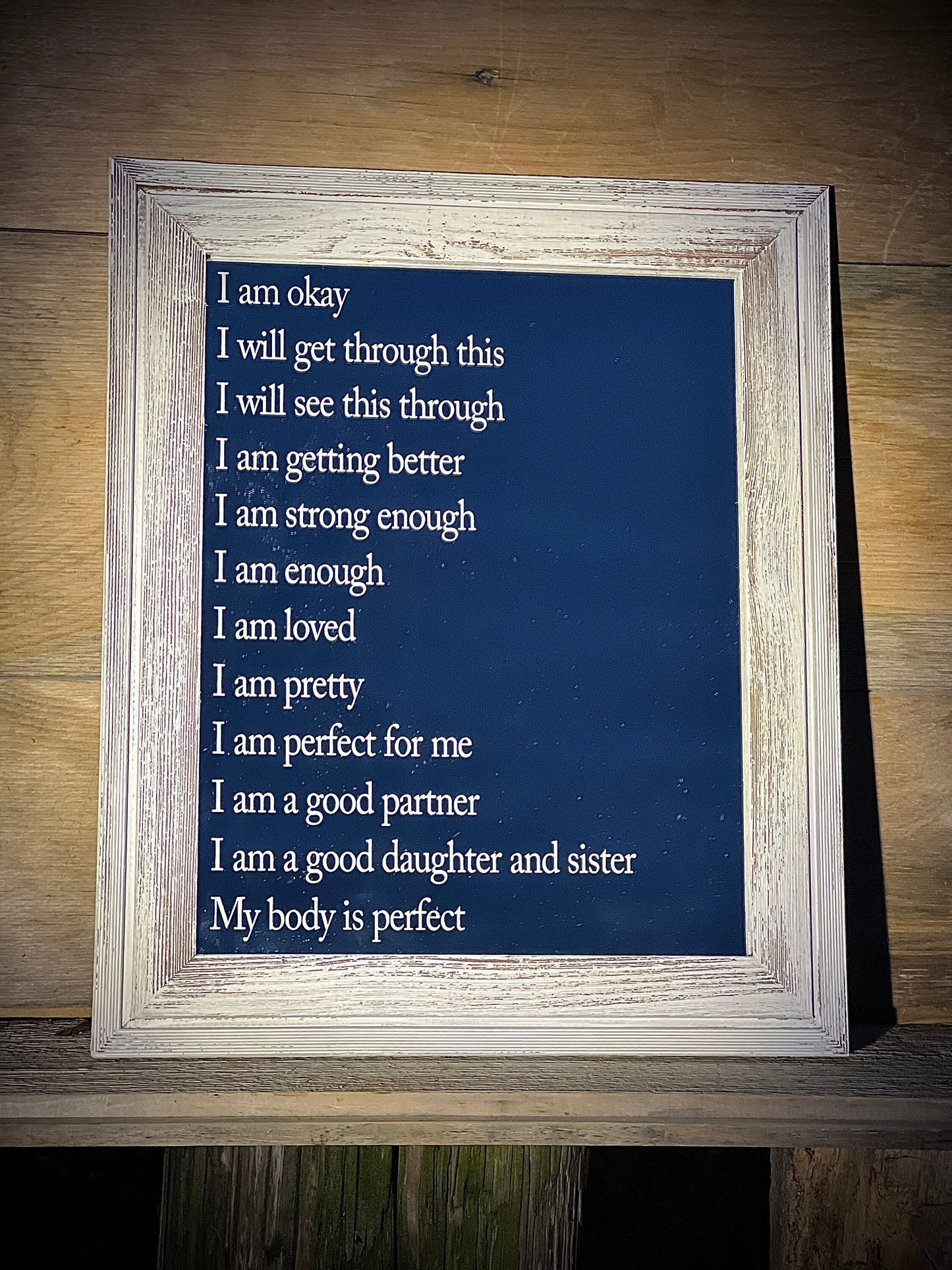 Personalized Affirmations Mirror|Custom Mirror|White Mirror|Positive Words Mirror|Inspirational Wall Art|Encouragement Gift|11x14