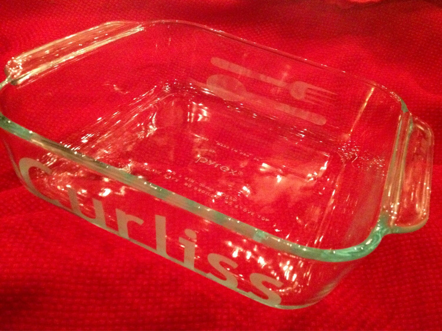 Custom Personalized Wedding Anniversary Pyrex Casserole Dish 9x13